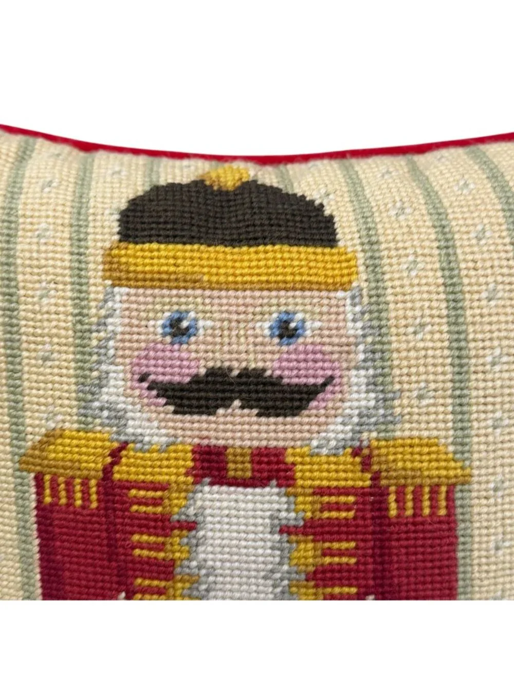 Christmas Needlepoint Accent Pillow The Nutcracker Zip Cover w/ Insert 13
